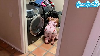 Preview 1 of Brazzer Pro Porn Fass - Fucked my step-sister while doing laundry