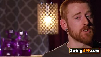 Preview 3 of Deutsche Teen Blasen - Bisexual babes are fucking in a naughty swinger orgy in front of their partners.