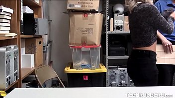 Preview 3 of Deborah Pantera - Petite Teenie Thief Allie Nicole Groped and Fucked for by Creepy Guard - Teenrobbers.com