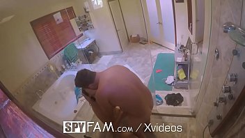 Preview 2 of Big Ass Porne Star - SPYFAM Horny Big Tit Step Sister Caught Masterbating