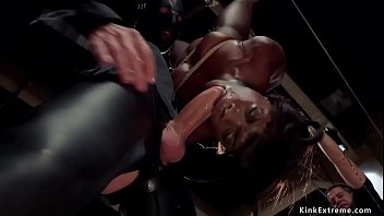 Preview 1 of Norwayn Xxxvode - Gimp slave fucks tied ebony trainee