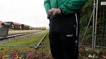 Preview 1 of Swing Those Balls - Jerking off at the train station is just really hot while the trains drive by. (S)