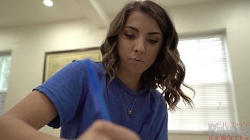 Preview 2 of Pia Moran Amateur - Slutty Teen Ava Eden Shows Up to Set Ready to Fuck