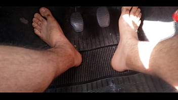 Preview 2 of Mom Force By Son Raped - Driving barefoot with motor sound