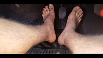 Preview 3 of Mom Force By Son Raped - Driving barefoot with motor sound
