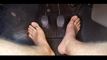 Preview 4 of Mom Force By Son Raped - Driving barefoot with motor sound