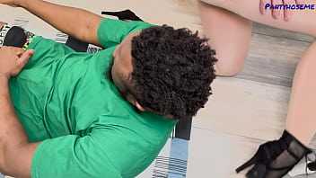 Preview 2 of Swip Mom - Monika Seduces Black Man In Her Pantyhose and Gets Her Pussy Creampied