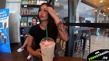 Preview 1 of Son Takes Her Momfor Sex - Drinking caffe with young Thai Girl