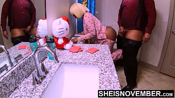 Preview 3 of Brazeras Com - HD I Accidentally Impregnated My Whore Step Daughter Tight Wet Pussy With Creampie,  Fucking Her Doggystyle And Riding My Big Cock Closeup,  Young Busty Black Girl Sheisnovember Perfect Natural Tits And Areolas Out During Cumshot By Msnovember