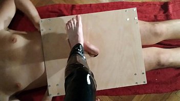 Preview 3 of Kenna James First Bbc - Domina pov cock stomping bare feet &amp_ cock slapping her slave pt 1 HD