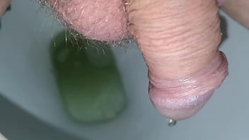 Preview 4 of Latina Cartoon - Pissing in toilet with my soft dick