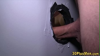 Preview 2 of Korean Ocuples - Bear fucks thru gloryhole and cum sprays