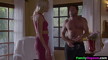 Preview 1 of Xxx Video 2014 Com - FamilyOrgasm - Raunchy Step Daughter Temptes her Stepdad in the Bedroom