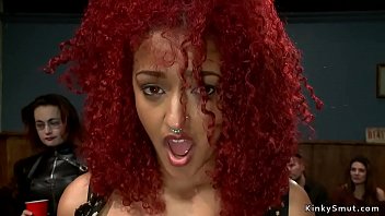 Preview 1 of Mumbai Anty Fuck - Redhead ebony gets speculum in public