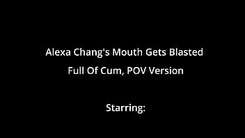 Preview 3 of Selfie Xxx Com - Alexa Chang&#039_s Mouth Gets Blasted Full Of Cum,  POV Version
