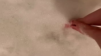 Preview 1 of Layla London Mick Blue - Melissa&rsquo_sCookie&rsquo_s pretty young feet in bathtub. Pink toes