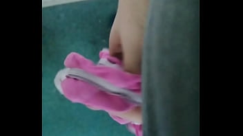 Preview 1 of Babi Home Dlvri - Wanking over my real &#039_s dirty panties