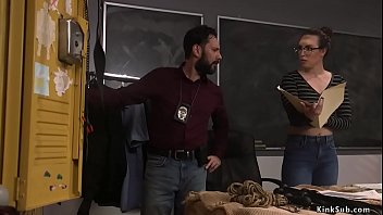 Preview 1 of Hotel Late Night - Big cock cop ties and fuck clerk