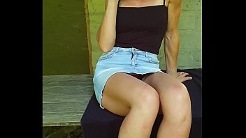 Preview 1 of Bokeb Jupe - Hot milf smoking and playing with herself outdoors