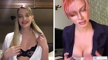 Preview 2 of Wally Bayula Sex Video - Office Lesbian Relationship On Webcam - Kenna James,  Serene Siren