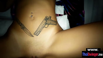 Preview 4 of Saical Sex Videos - Flat chested ganxta Thai chick gets fucked hard