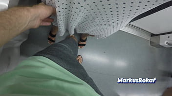 Preview 1 of Hay Stop Brother - Unknown Guy Lift Step Mom&#039_s Dress Stuck her in train wagon &amp_ Touching Fingering her Pussy over her panties!