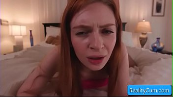 Preview 2 of Modeling Her Big Sexy Boobs - Sexy teen redhead slut Aaliyah Love enjoy getting banged hard by huge fat cock