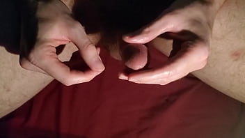 Preview 2 of 18 Sex Blood Video - Edging my hard cock and lauching a creamy load of cum
