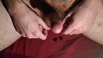 Preview 3 of 18 Sex Blood Video - Edging my hard cock and lauching a creamy load of cum