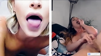 Preview 4 of Sunny Leone Shoot Video - Mom And StepDaughter Masturbating Via Webcam - Cherie Deville,  Emma Hix