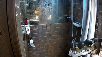 Preview 4 of Prostitute Model - Voyeur Shower bathroom - 2 girlfriend showering together