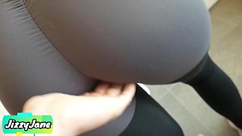 Preview 2 of Sunny Leone Xnxx Pom - Step Sister Makes Me Cum in Her Panties and Yoga Pants and Pull Them up