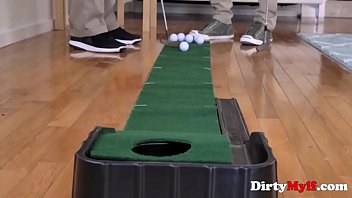 Preview 1 of We Fight And Fuck - Husband Plays Golf While Wife Fucks Coach- Diamond Kitty