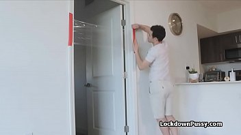 Preview 2 of Caravan Young Slut - Curvy girlfriend milks cock in quarantine