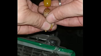 Preview 3 of Amateur Russian 7 Blowjob - Put a 13mm bead chain into the urethra