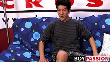 Preview 1 of Thats Big Boobs Step Up Student - Interviewed young twink jerks off his big dick and cums