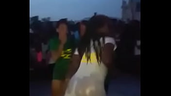 Preview 3 of Mon Fucks Young Boy - Haitian girl twerking exposing pink