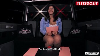 Preview 1 of Sunny Leone Best Dirty Sex Video - LETSDOEIT - #July Johnson - German Big Tits Babe Fucks On The Van With Her Daddy At The Request Of Her Fans