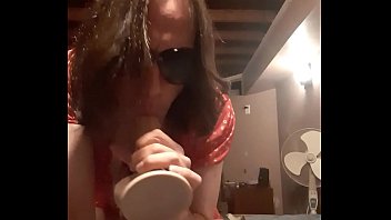 Preview 1 of Japan Fuck Mp4 - A Sissy and Hur 8 Inch Dildo