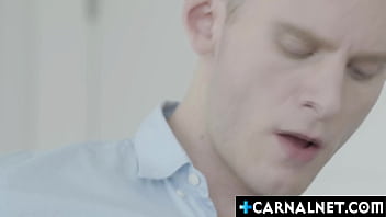 Preview 2 of Forced Bi Joi Humiliation Femdom - HOllywood producer Adam Snow fucks Bastian Karims tight ass while Bastian gagging on Dylan Tides hard cock