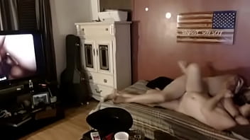 Preview 4 of Lesb Spit - Sexy Amateur couple fuck hard