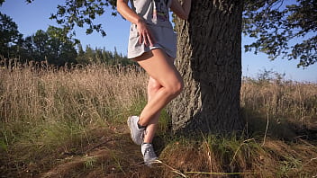 Preview 2 of Nude Porn Girls Memes - Girl In Short Skirt Flashing Full Back Panties Outdoors