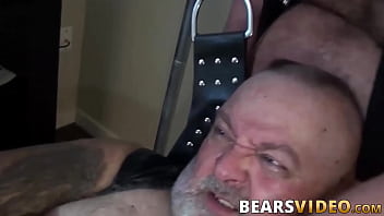 Preview 3 of Enema Sissy Trainer Hypno - Hairy stud Steve Sommers fucks bears in threesome
