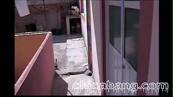 Preview 1 of Hngry Fot Tits - Peeping on Areli through the window