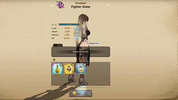 Preview 4 of Blonde Teen Hot Pic - 7 Deadly Sins Grand Cross - Green &quot_Creation&quot_ Fighter Diane Level Up Landscape Mode Animation