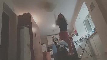 Preview 2 of Moman Son Xxx Hd - Rosafuxxxia playing tennis all naked in the living room,  then go for a walk a show boobs in public