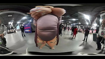 Preview 4 of Anal Hablado Espaol3 - VR video of a various boobie jiggles at EXXXotica NJ 2019