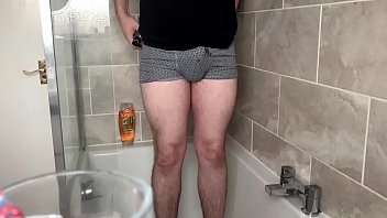 Preview 1 of Plamber Nalfiting And Mom Fuks - Lubed Wank in the Shower Room