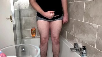 Preview 4 of Plamber Nalfiting And Mom Fuks - Lubed Wank in the Shower Room