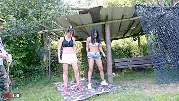 Preview 1 of Xxxvideoshindi Com - Threesome at Booty Camp with the beautiful Latina Alice Biancci and the French Lety Howl